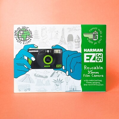 HARMAN technology EZ-35 Reusable 35mm Film Camera with 1 roll of HP5!