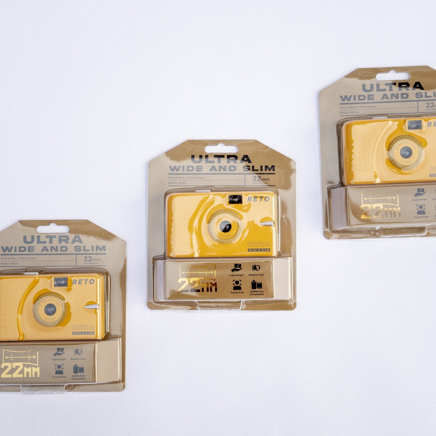 RETO Ultra Wide &amp; Slim Film Camera - Muddy Yellow
