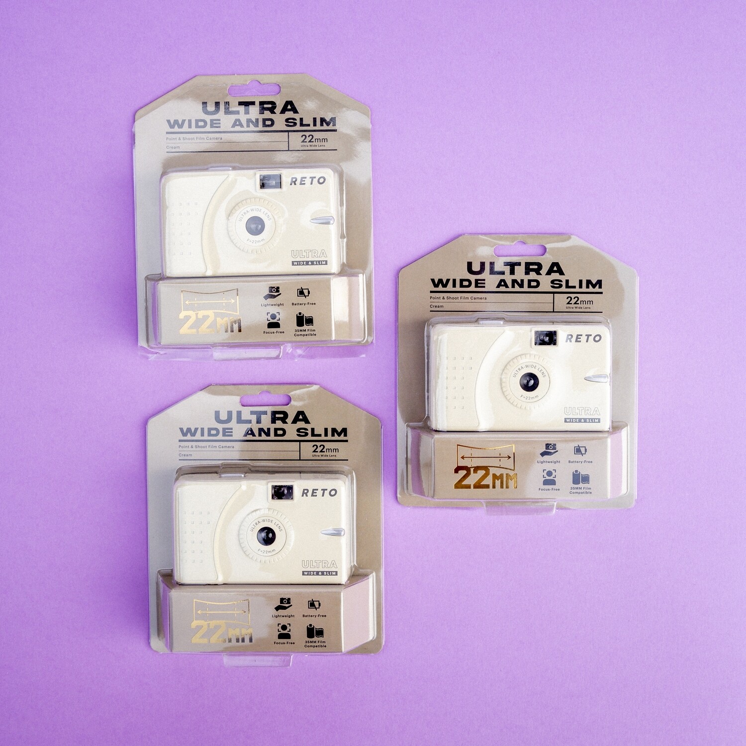RETO Ultra Wide &amp; Slim Film Camera - Cream