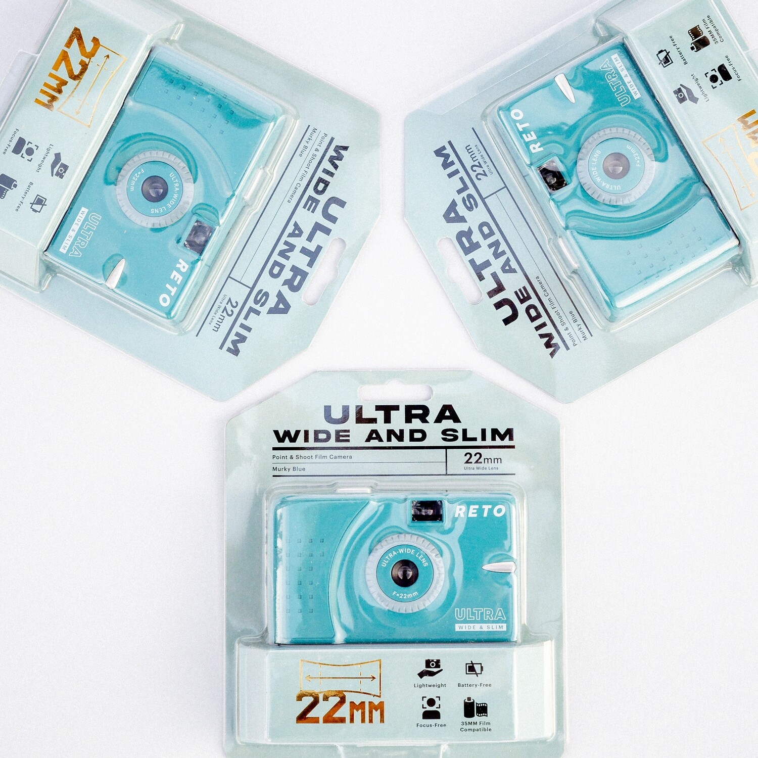 RETO Ultra Wide &amp; Slim Film Camera - Murky Blue