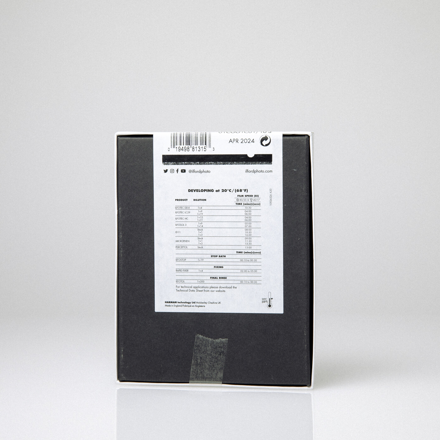 Ilford Ortho Plus 80 4x5 [25 Sheets] - Main Image