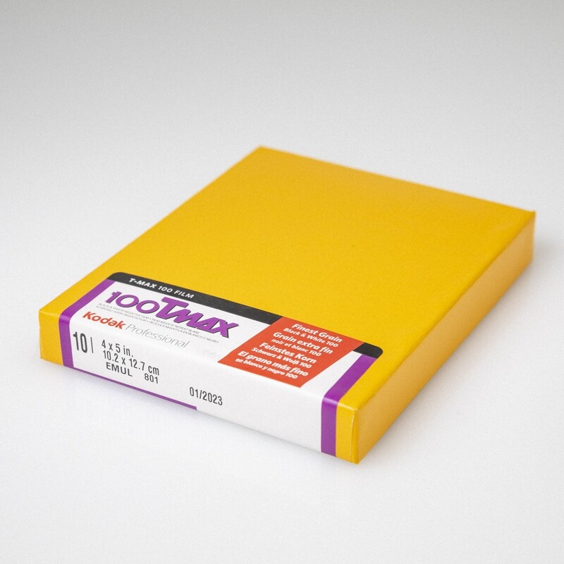 EXPIRED - Kodak TMAX 100 4x5 [10 sheets]