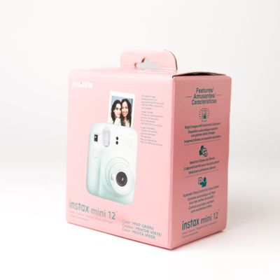 Instax Mini 12 Instant Camera - Clay White, Mint Green, Pastel Blue