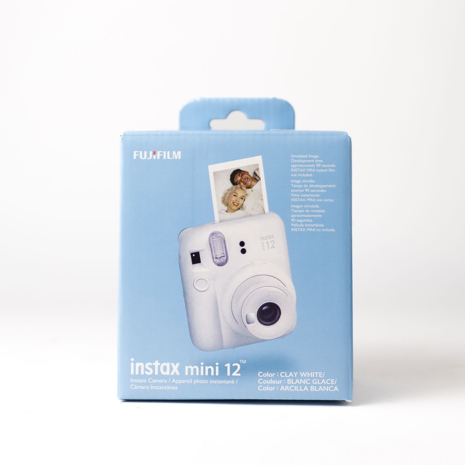 Instax Mini 12 Instant Camera - Clay White, Mint Green, Pastel Blue, Colors: Clay White