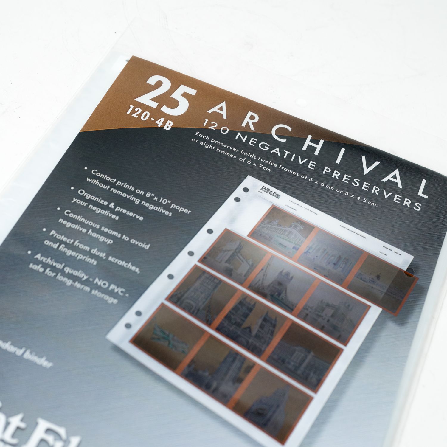 Print File Archival 120 Negative Preserver (25 pack) 4B