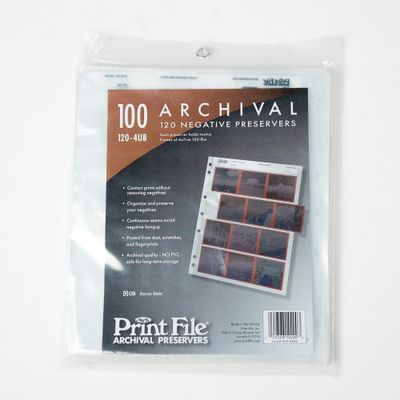 Print File Archival 120 Negative Preserver (100 pack) 4UB