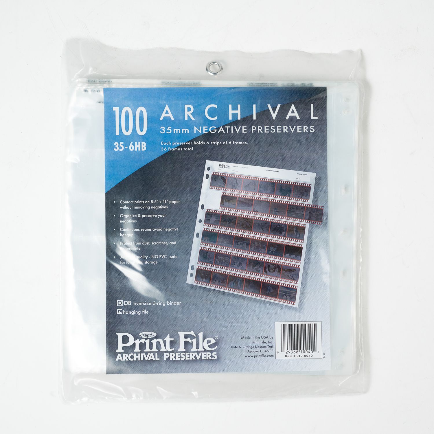 Print File Archival 35mm Negative Preserver (100 pack) 6HB