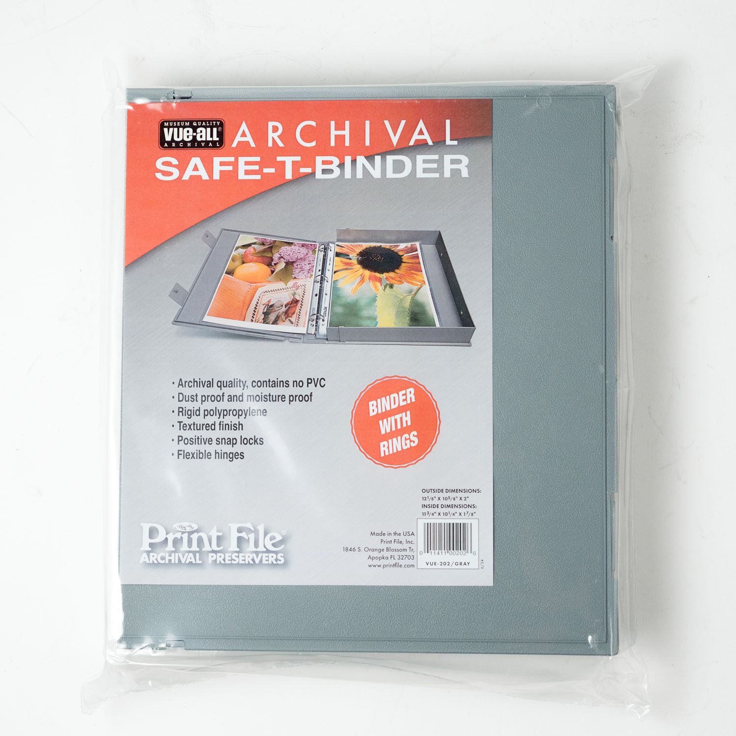Print File Archival Safe-T-Binder