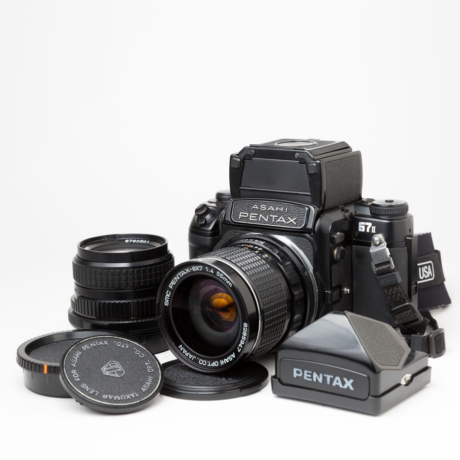 Pentax 67ii with 105mm, 55mm, &amp; Waist Level Viewfinder