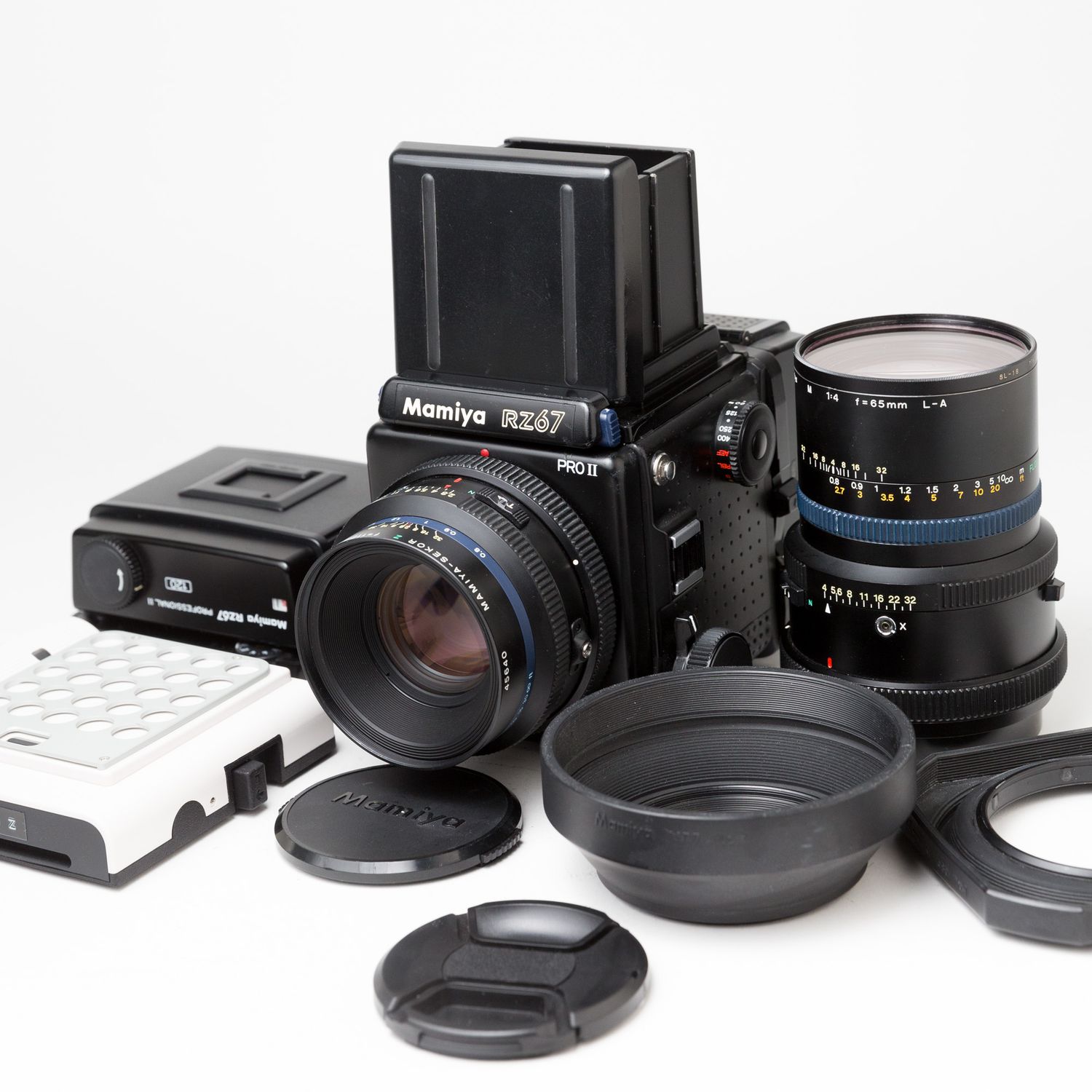 Mamiya RZ67 PROII 67 kit w/ 105mm, 65mm, &amp; Zinstax Back!