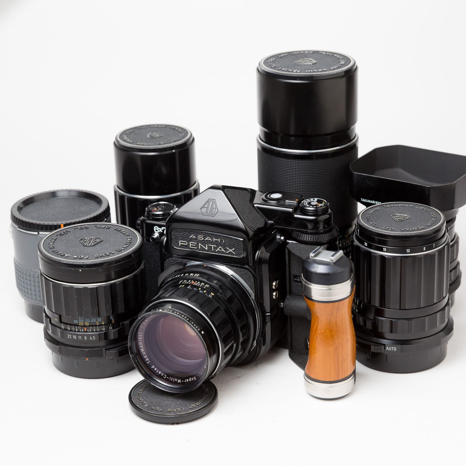 Pentax 6x7 kit with 6 lenses!