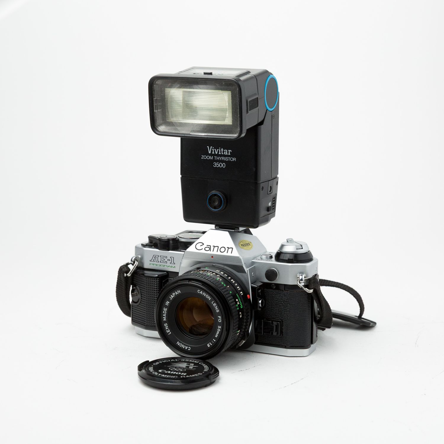 Canon AE-1 Program w/ 50mm f/1.8 lens and FLASH!