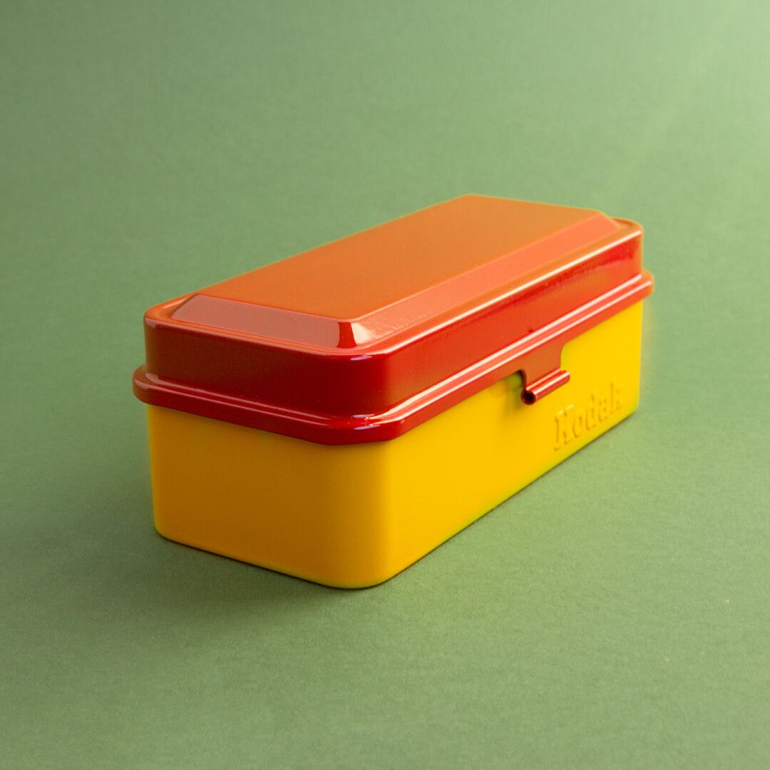 Kodak Steel 120/135mm Film Case [Red Lid/Yellow Body]