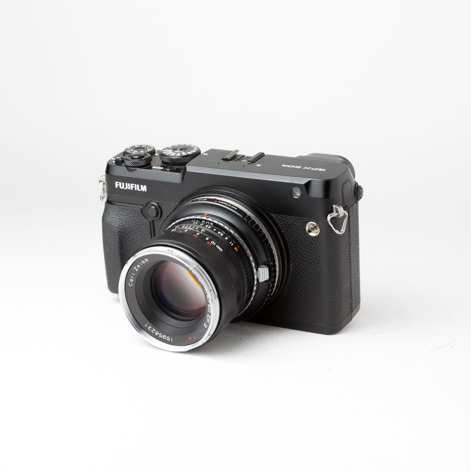 Fujifilm GFX 50R w/ Zeiss 50mm f/1.4, Voigtlander 58mm f/1.4, Zeiss 28mm f/2.8 lenses, EF Adapter, Pentax 645 Adapter