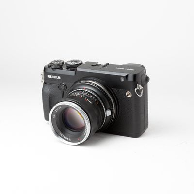 Fujifilm GFX 50R w/ Zeiss 50mm f/1.4, Voigtlander 58mm f/1.4, Zeiss 28mm f/2.8 lenses, EF Adapter, Pentax 645 Adapter