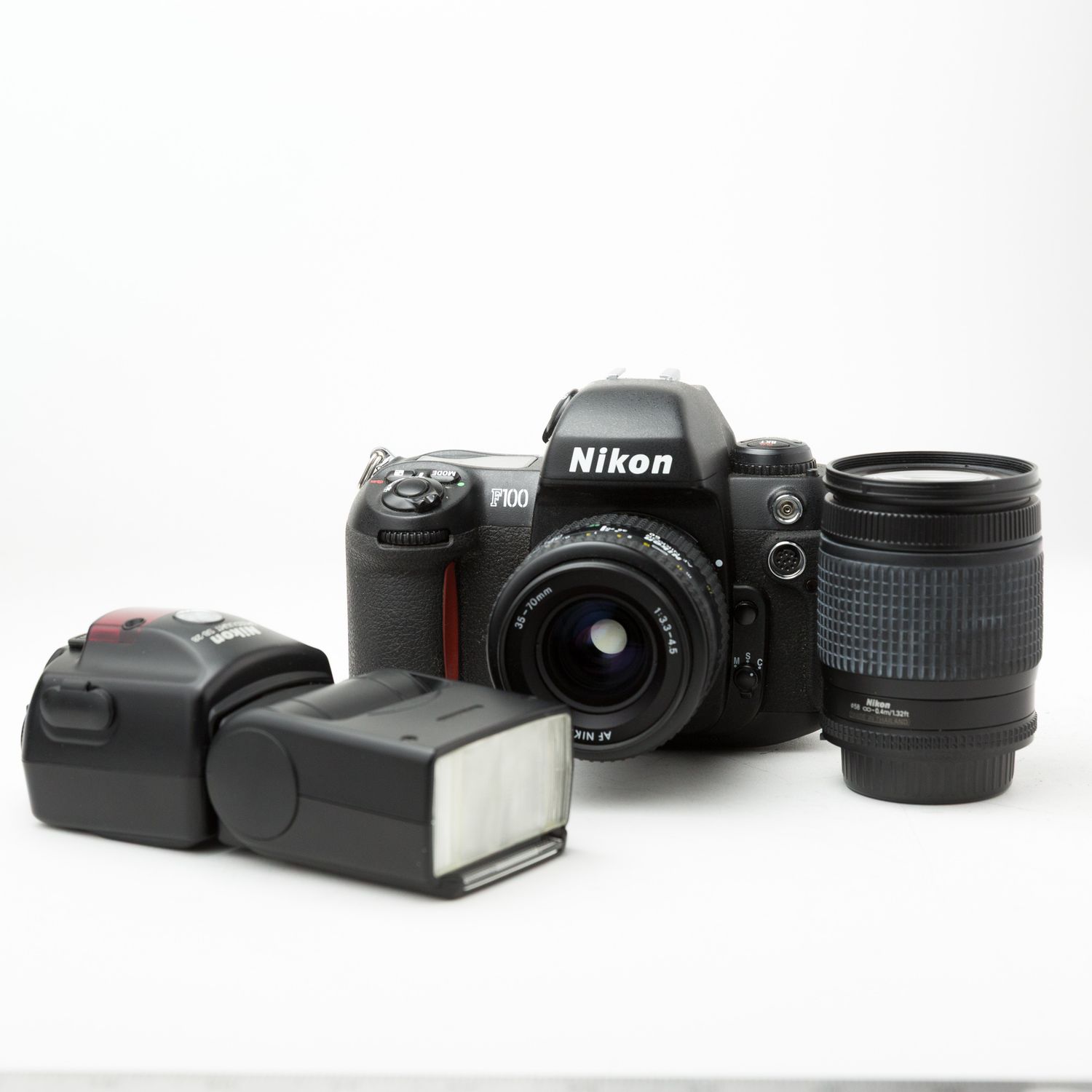 Nikon F100 w/ AF Nikkor 35-70mm f/3.3-4.5, and AF Nikkor 28-80mm f/3.5-5.5 lenses and Nikon SB-28 flash