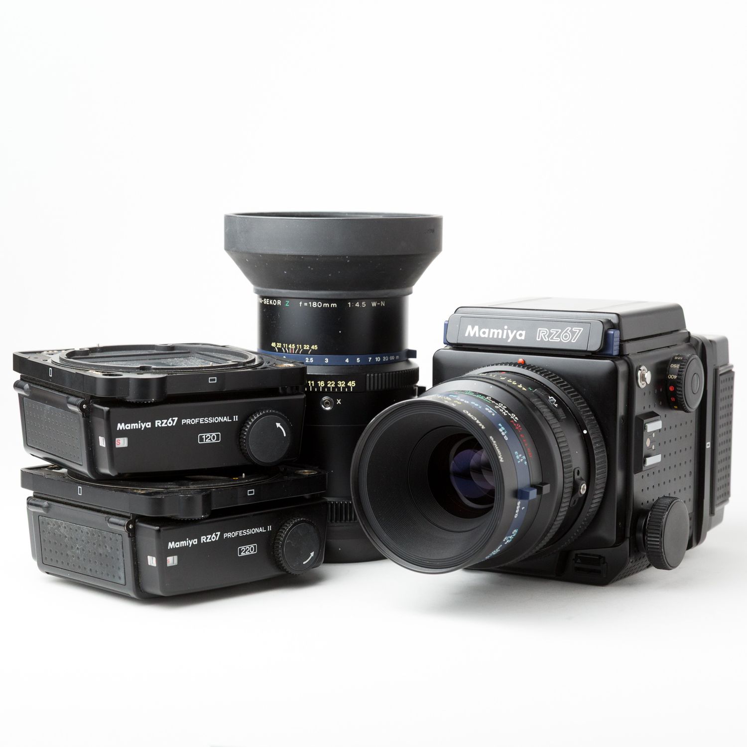 Mamiya RZ Pro 67 w/ 140mm f/4.5 &amp; 180mm f/4.5 Lenses + Backs