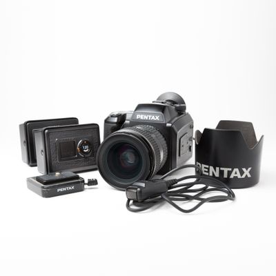Pentax 645N w/ 45-85mm f/4.5 Lens, spare 120 back