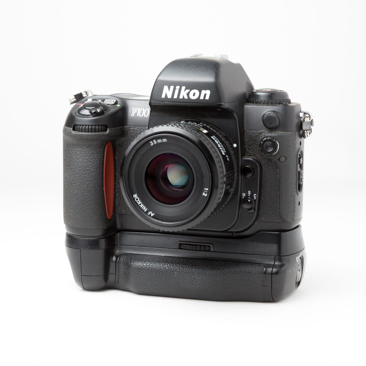 Nikon F100 w/ AF Nikkor 35mm f/2 lens + battery pack