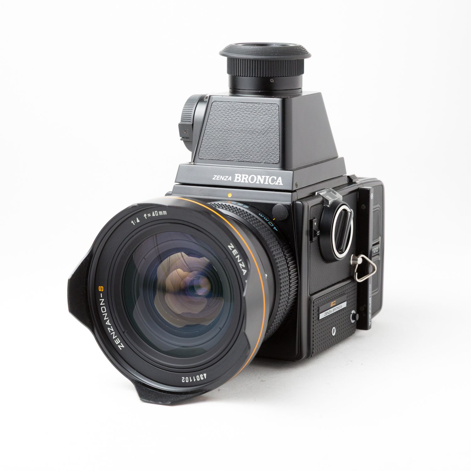 Zenza Bronica SQ-A w/ 40mm f/4 lens and AE prism finder