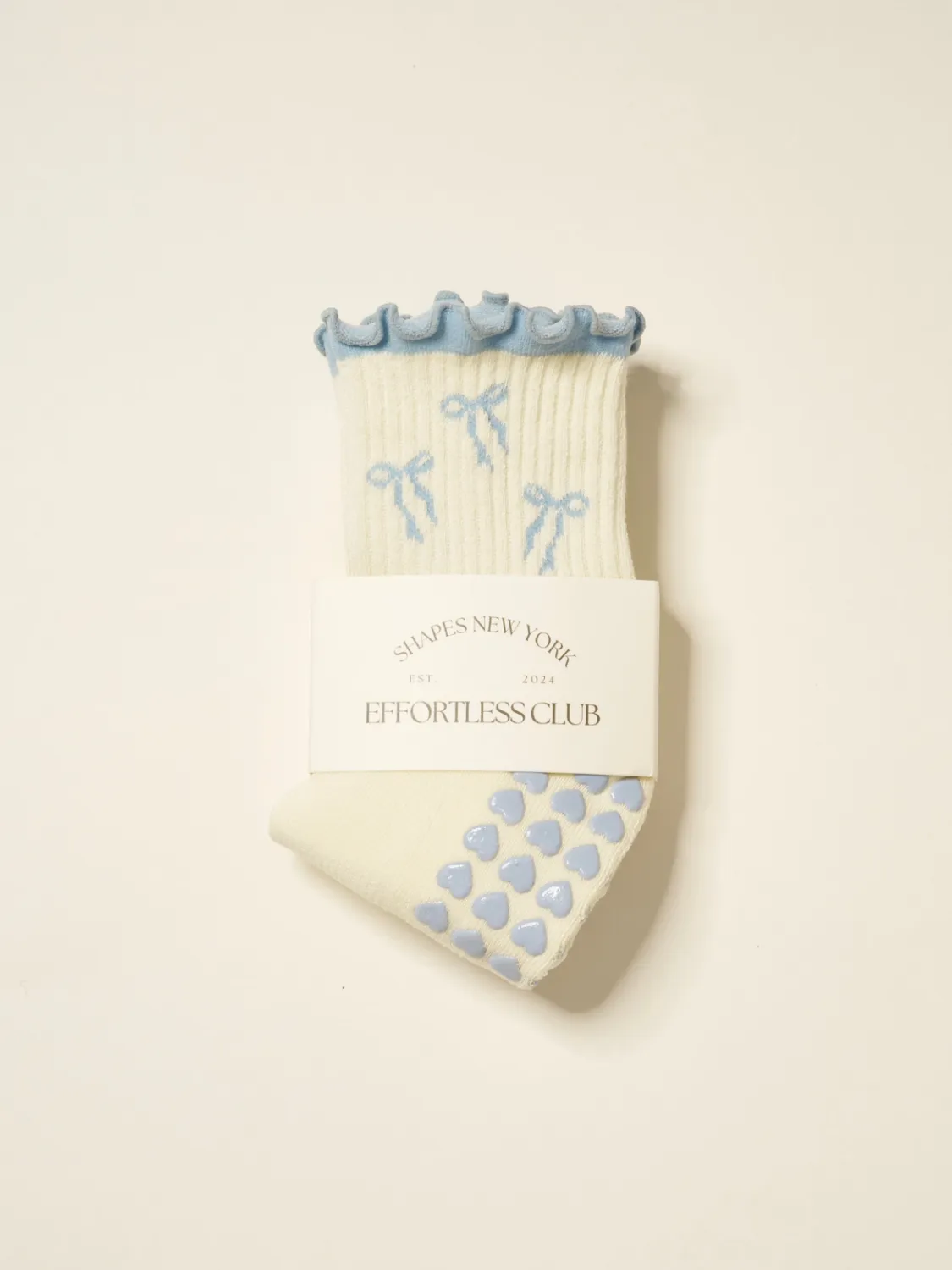 Pilates Socks (Bow-blue)