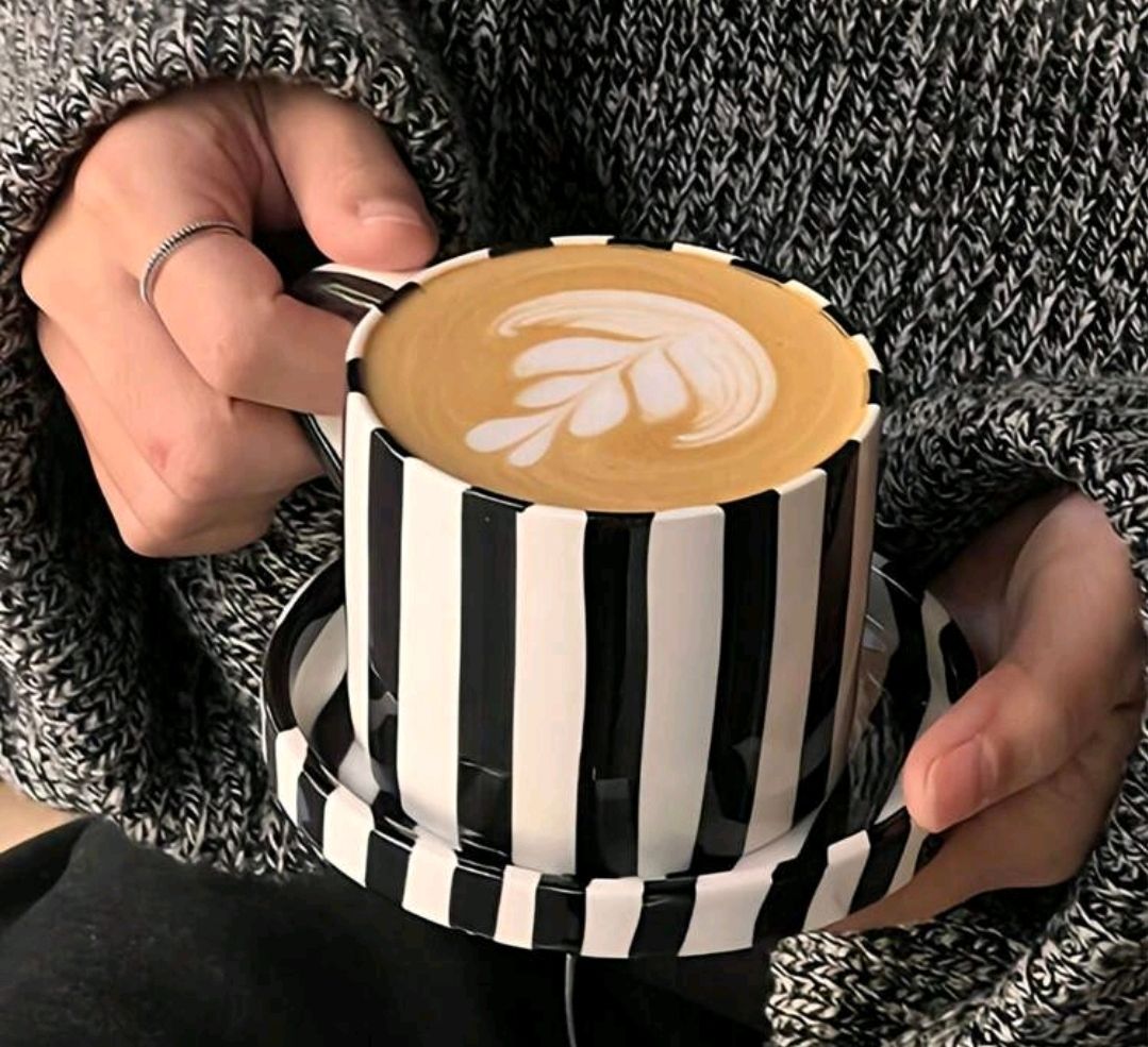 Stripe Mug And Saucer