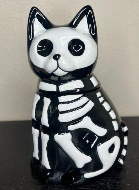 Skull Cat Jar