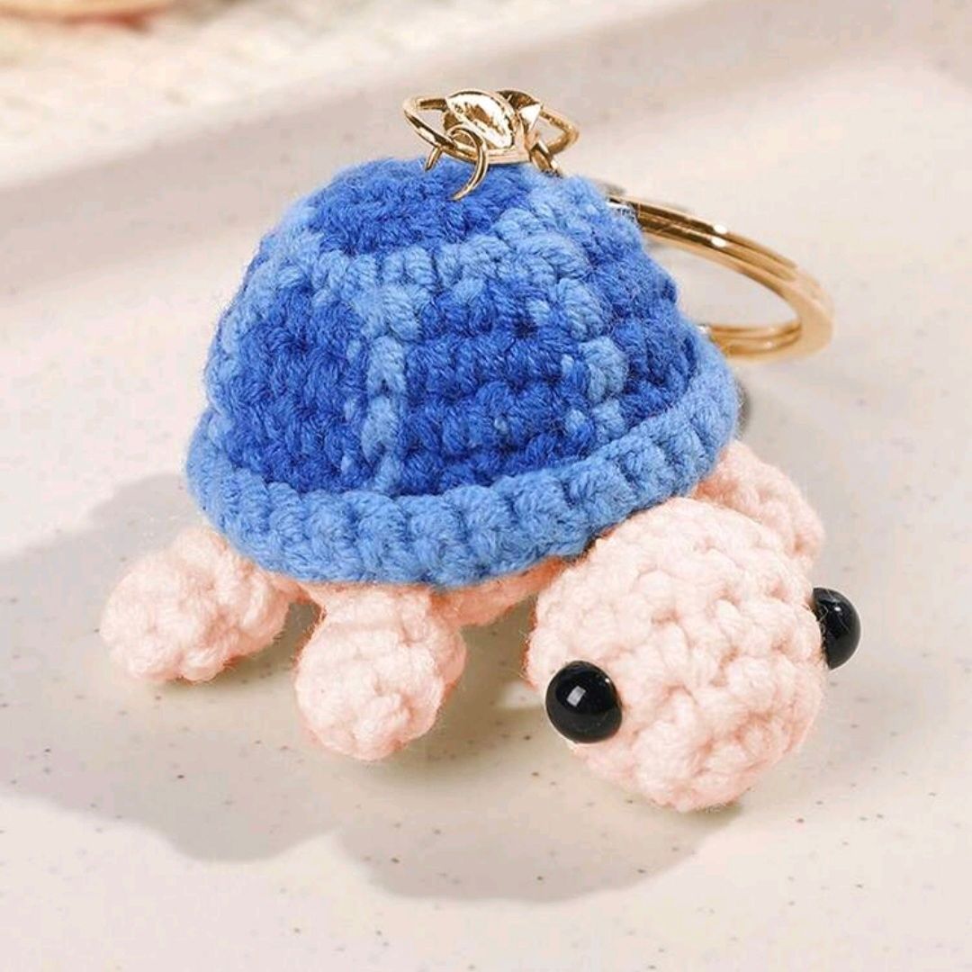 Turtle Keychain Blue