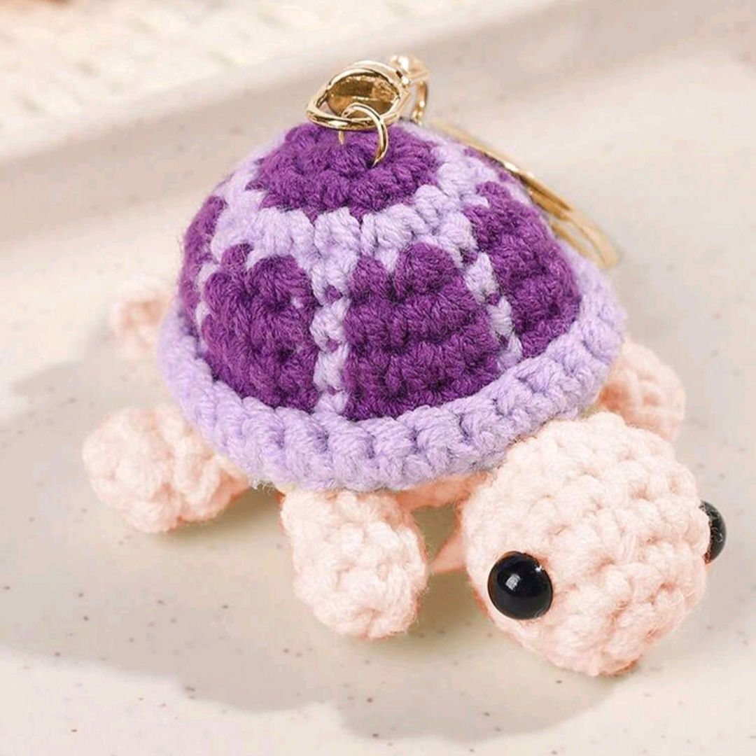 Turtle Keychain Purple