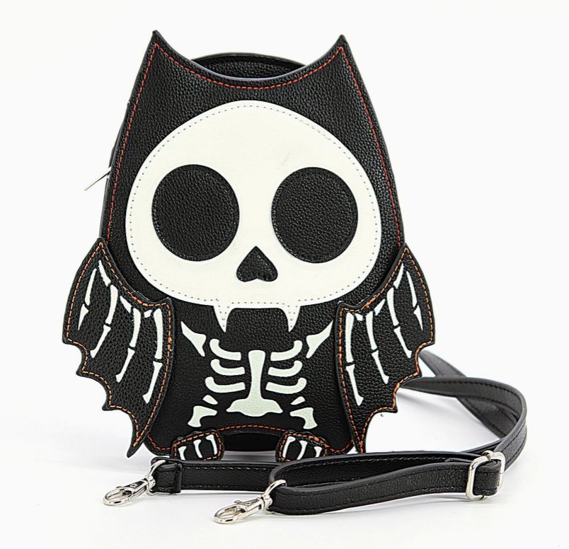 Skeleton Bat Glow Purse