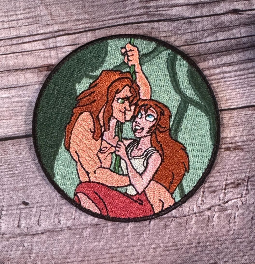 Tarzan &amp; Jane Iron-on Patch