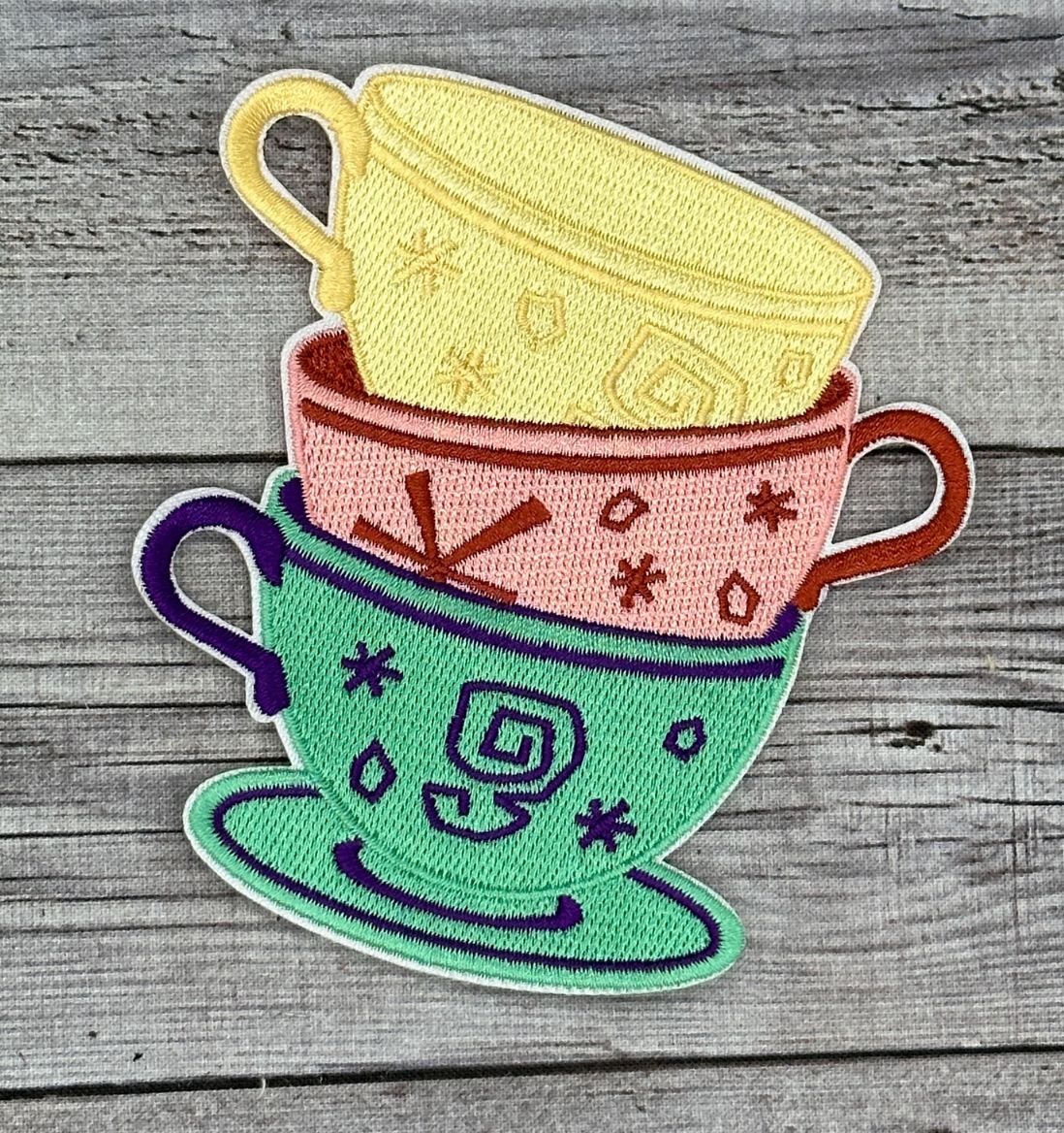 Alice Teacup Iron-on Patch