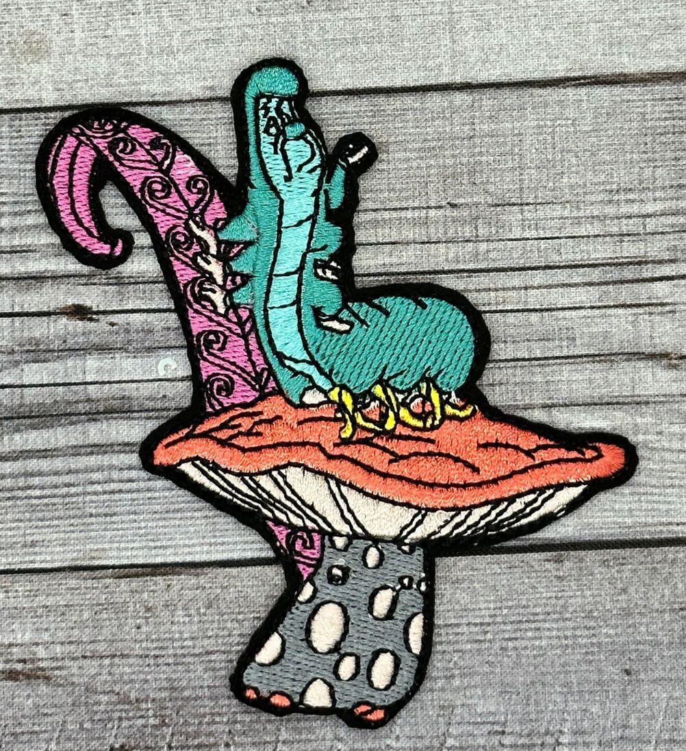 Alice Caterpillar Iron-on Patch