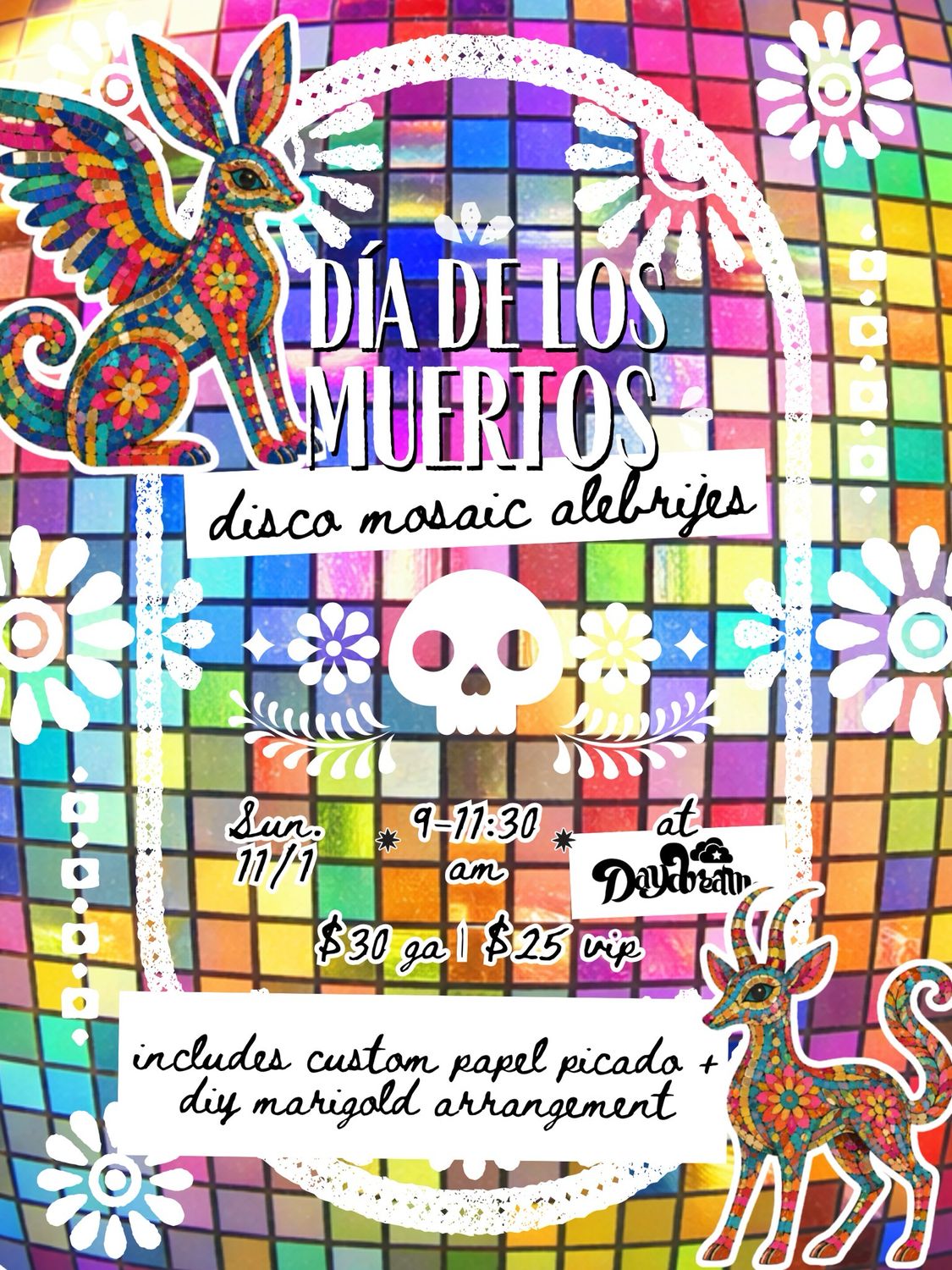 11/1 from 9 to 11:30am - Disco Alebrijes with Vanessa