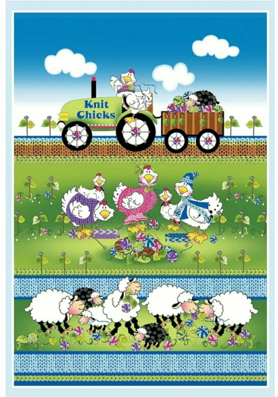 Knit Chicks Single Panel