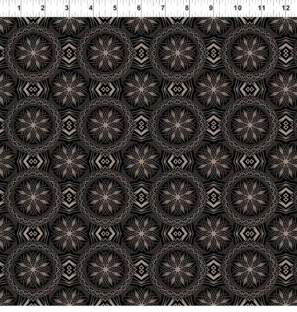 DRAGONS Medallions  Print Black