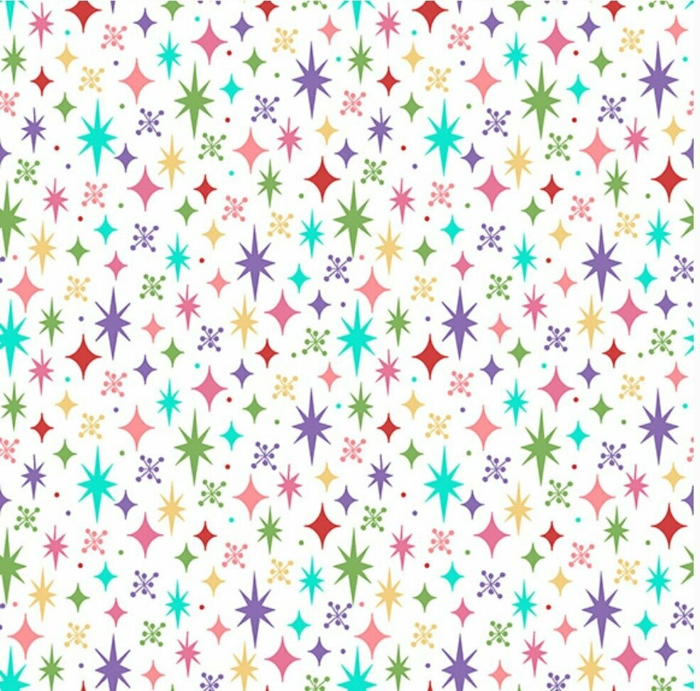 Retro Road Trip Stars Allover Multi