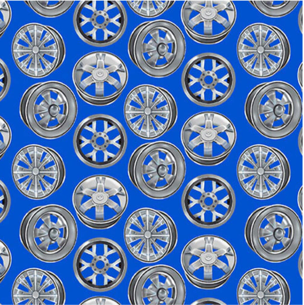 Start Your Engines Tyre Rims on Blue