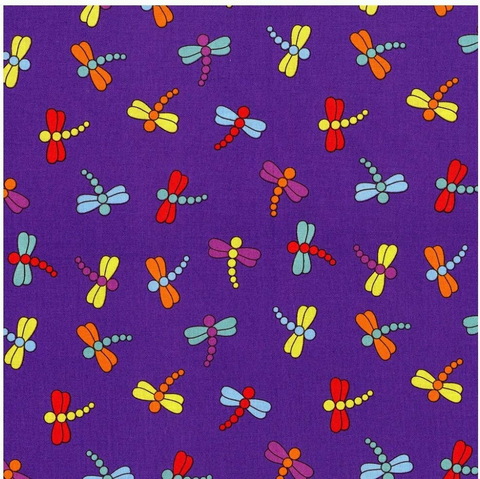 Dino Daze - Dragonflies on Purple