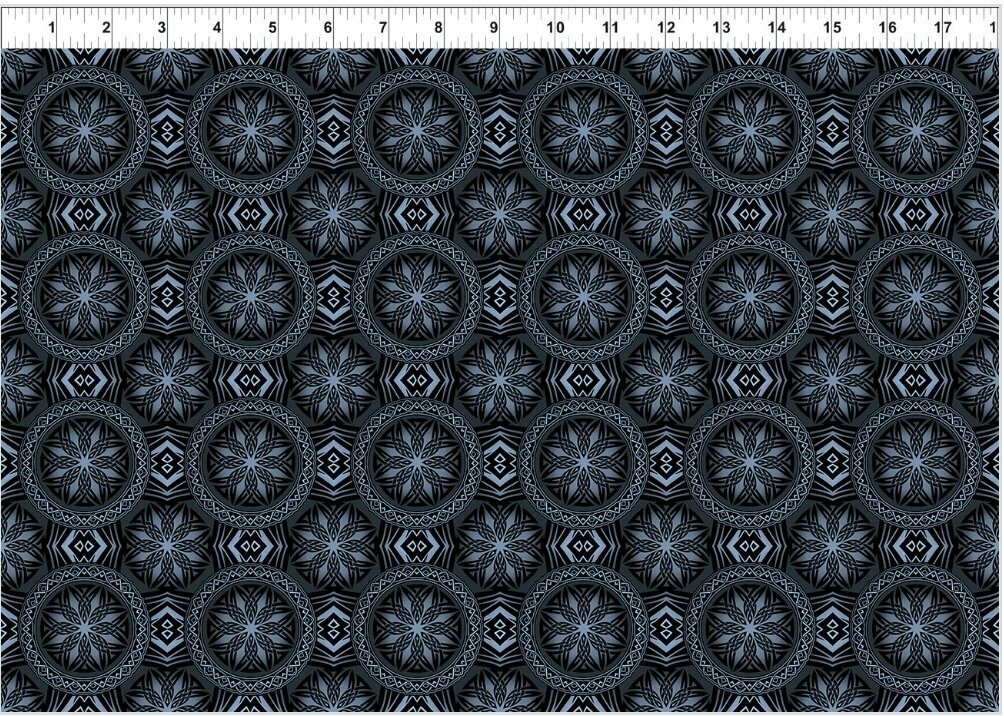 DRAGONS Medallion Print Blue
