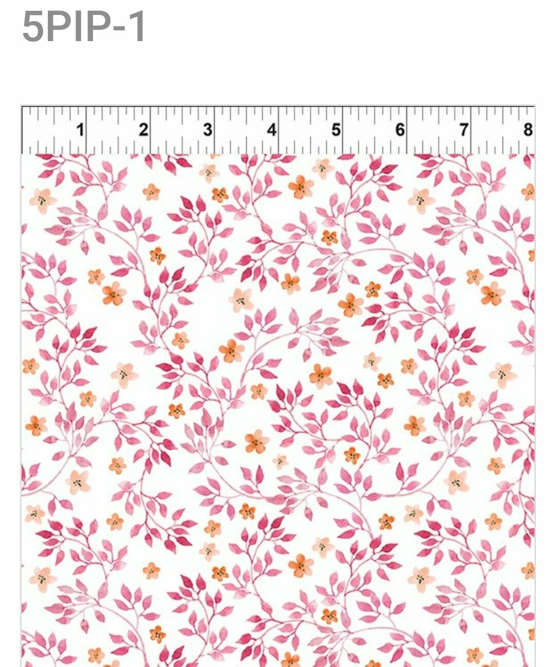 Pretty in Pink Pink Leaves on White