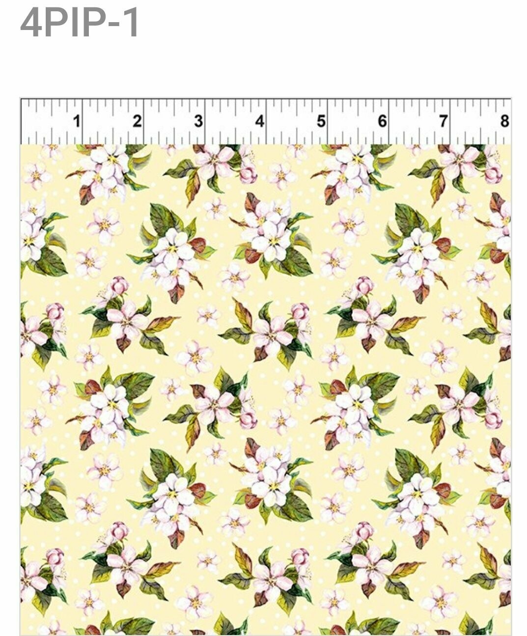 Pretty in Pink White Blossom on Yellow