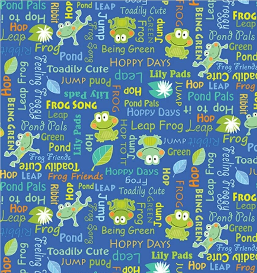 Toadily Script on Blue