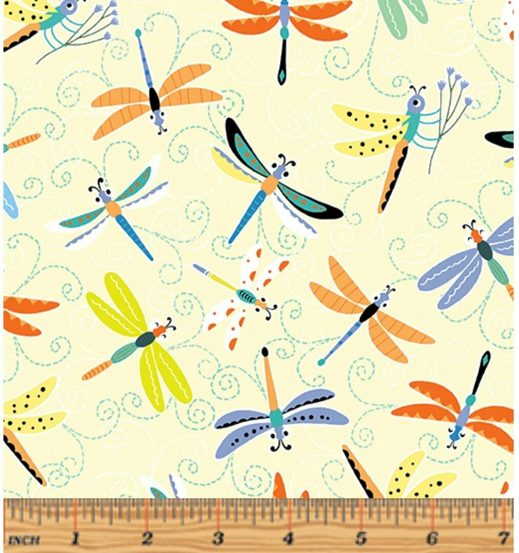 Toadily Dragonflies on Cream