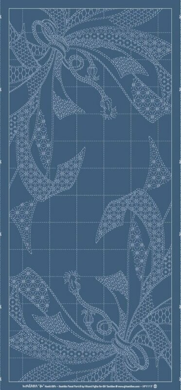 Wagara HF1117 Noshi Gift Sashiko Panel - Lapis Blue