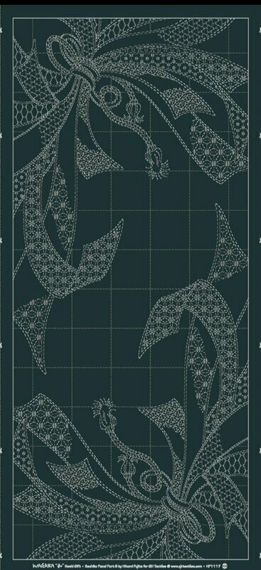 Wagara HF1117 Noshi Gift Sashiko Panel - Black