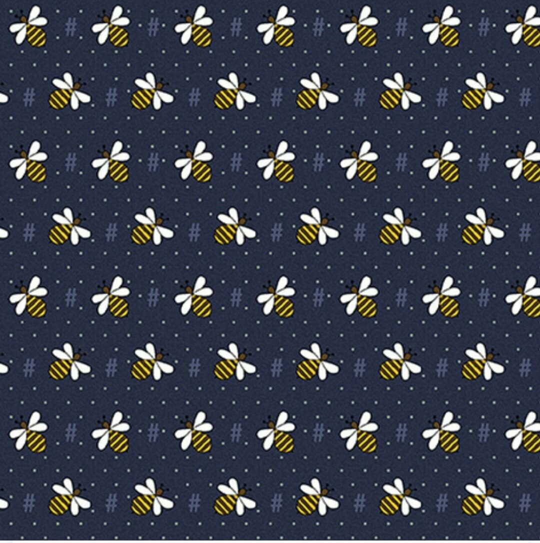 Bee Hash Tag Blue
