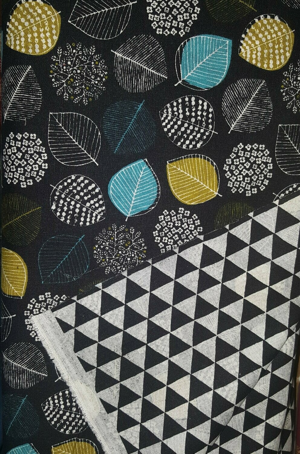 GOKO Black Double Sided Linen/cotton mix