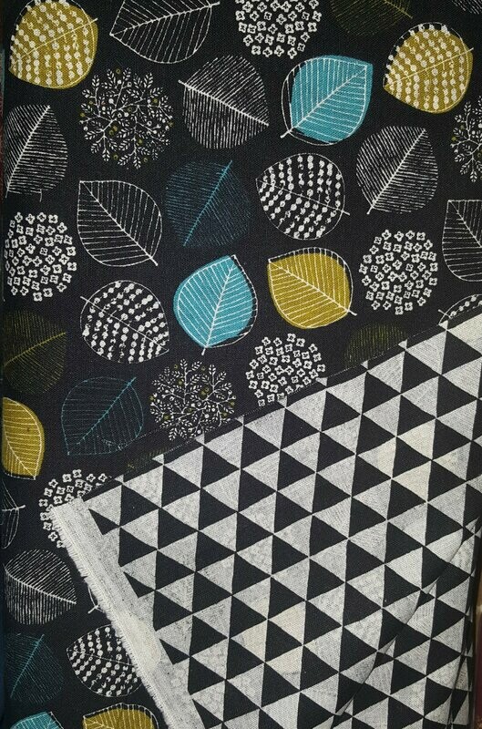GOKO Black Double Sided Linen/cotton mix