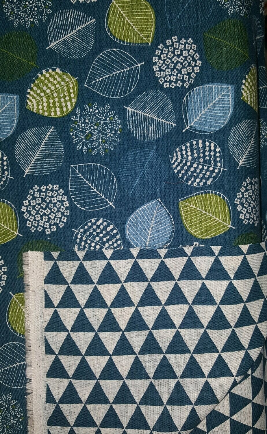 GOKO Teal Double Sided Linen/cotton mix
